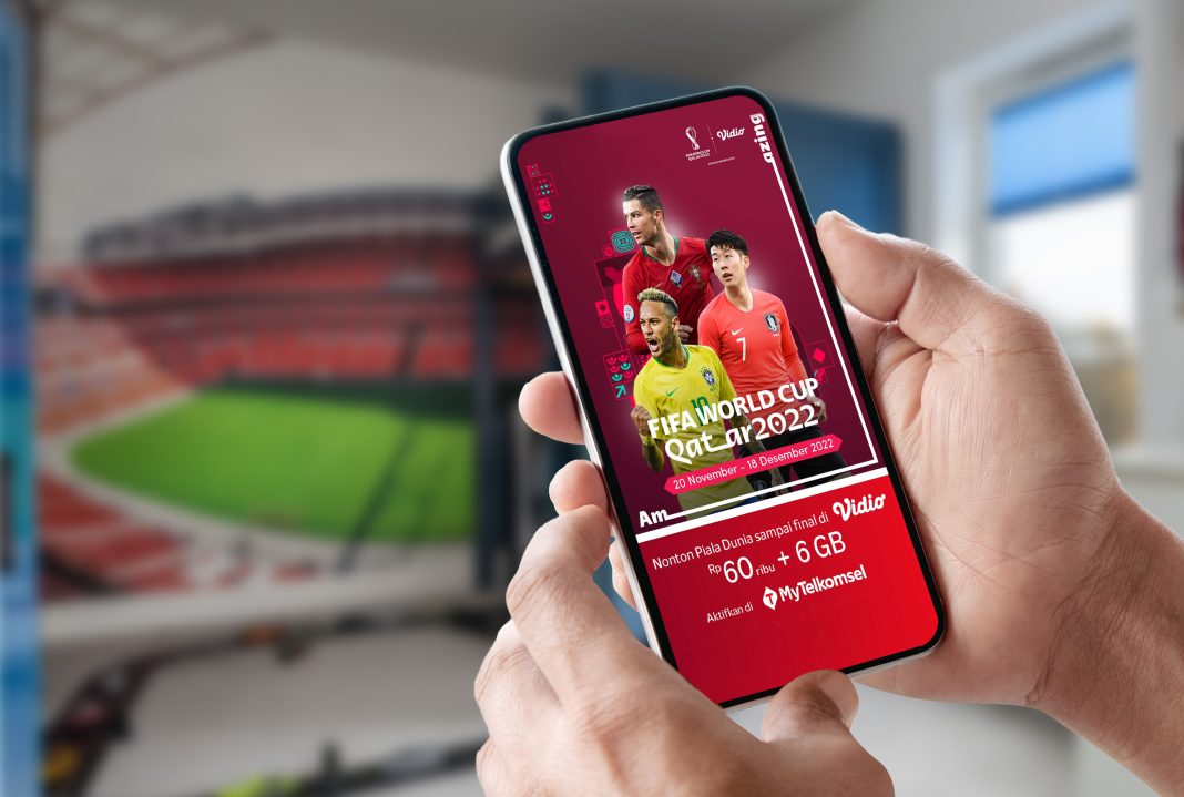 Telkomsel bersama Vidio berkolaborasi menghadirkan paket bundling layanan data untuk memberikan kenyamanan bagi akses pelanggan dalam menyaksikan seluruh pertandingan Piala Dunia 2022.