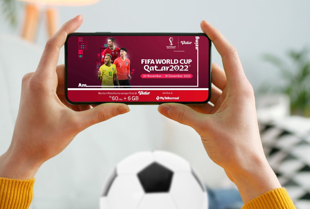 Telkomsel bersama Vidio berkolaborasi menghadirkan paket bundling layanan data untuk memberikan kenyamanan bagi akses pelanggan dalam menyaksikan seluruh pertandingan Piala Dunia 2022.