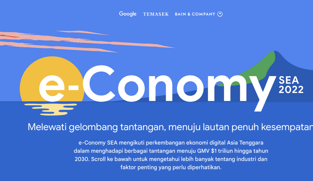 Laporan e-Conomy SEA tahun ini memproyeksikan bahwa ekonomi digital Indonesia akan mencapai Gross Merchandise Value (GMV) senilai US$77 miliar pada tahun 2022, setelah tumbuh sebesar 22% selama setahun terakhir. Laporan multi-tahunan ini, yang menggabungkan data dari Google Trends, data dari Temasek, dan analisis dari Bain & Company.