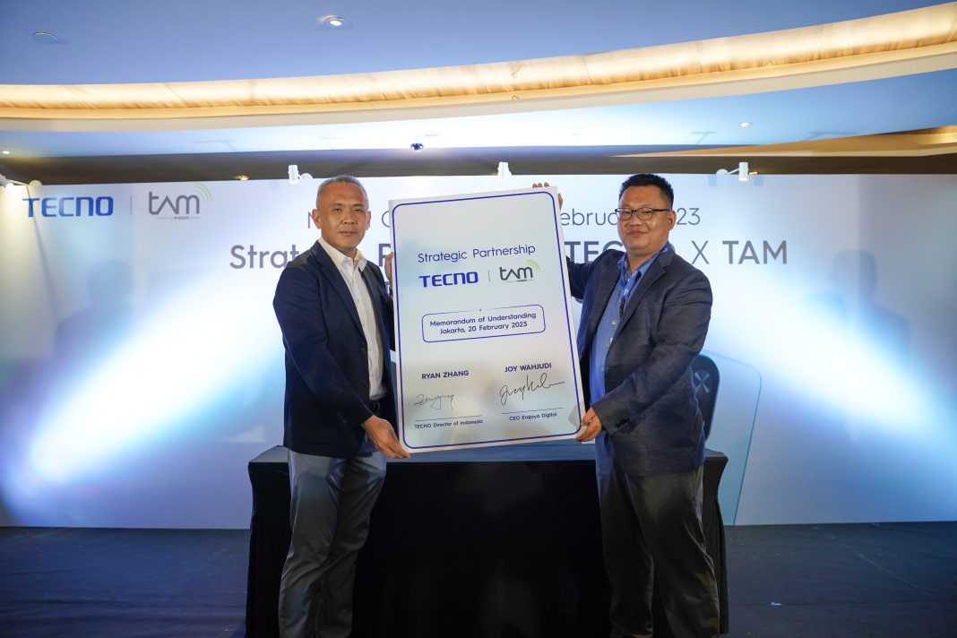 TECNO mengumumkan kerjasama strategisnya dengan PT. TAM (Teletama Artha Mandiri), salah satu anak usaha perusahaan distribusi dan retail Erajaya Group