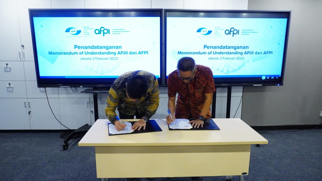 Asosiasi Penyelenggara Jasa Internet Indonesia (APJII) dan Asosiasi Fintech Pendanaan Bersama Indonesia (AFPI) menjalin kerja sama dalam rangka mendukung perluasan digitalisasi dan meningkatkan dampak ekonomi digital