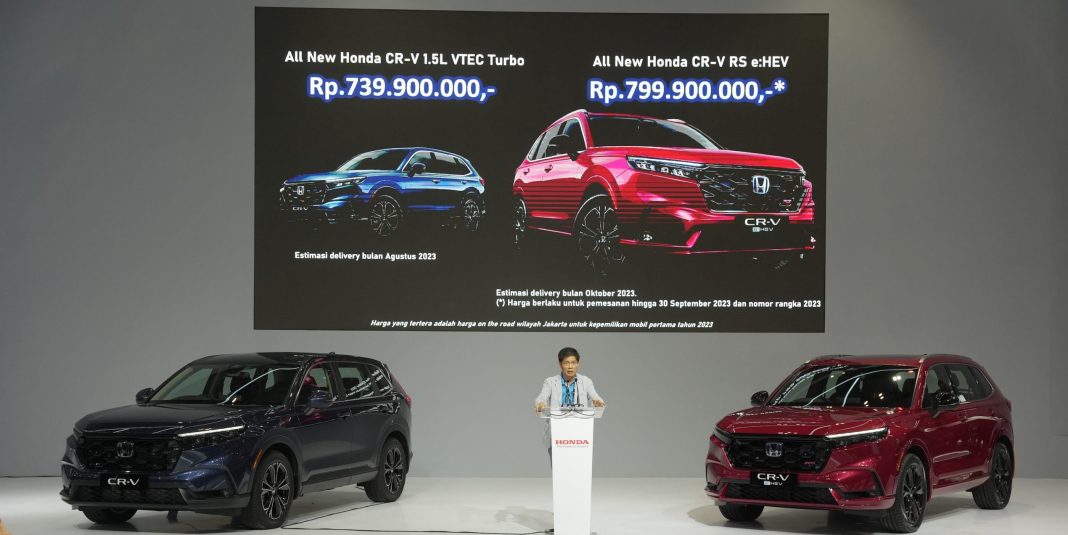 PT Honda Prospect Motor meluncurkan All New Honda CR-V di ajang GAIKINDO Indonesia International Auto Show (GIIAS) di Indonesia Convention Exhibition, BSD