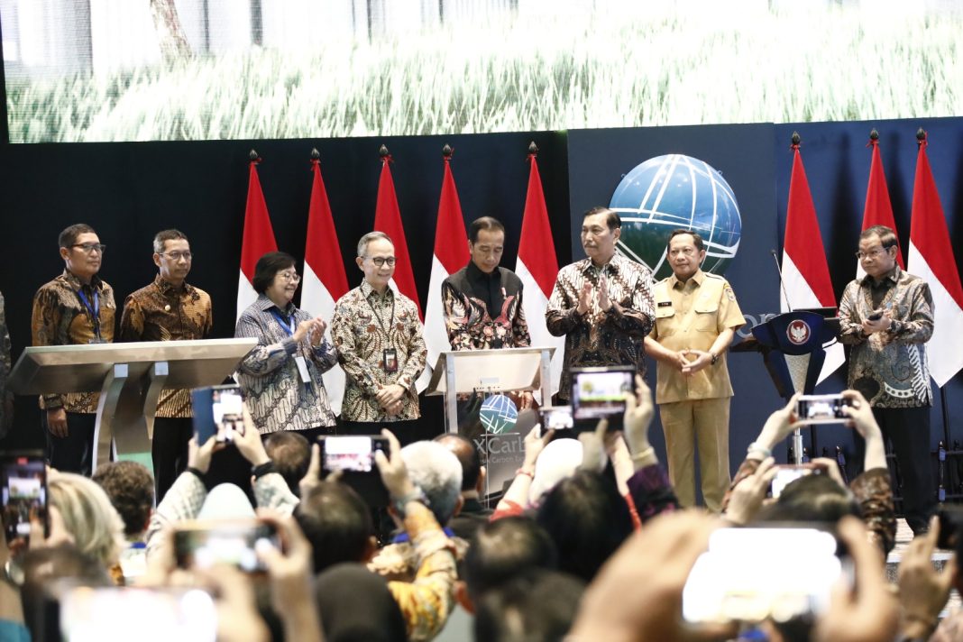 Presiden Joko Widodo meluncurkan secara resmi Bursa Karbon Indonesia yang diselenggarakan oleh Bursa Efek Indonesia (BEI)