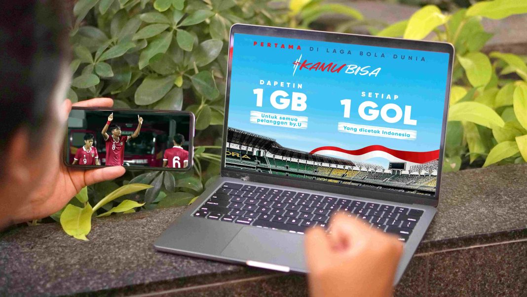 Produk by.U menjadi digital telco brand pertama yang akan memberikan reward spesial berupa kuota data sebesar 1 GB untuk setiap 1 gol yang diciptakan Indonesia selama FIFA World Cup U-17