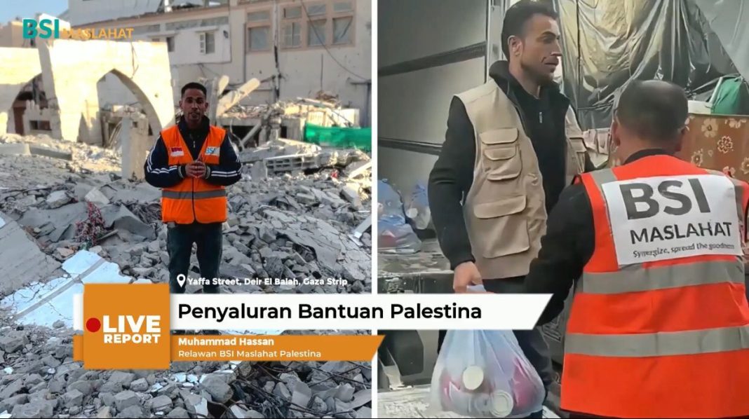 BSI Maslahat Gelar Live Streaming Penyaluran Bantuan Palestina
